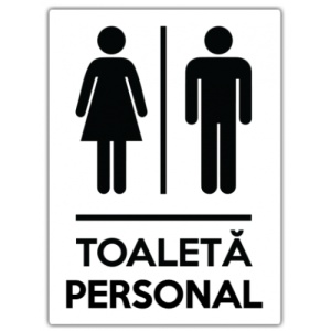 Indicator Toaleta personal, Sticker autocolant