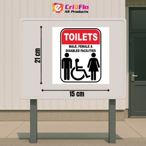 Indicator Toilets male female disabled facilities, Sticker autocolant - Img 2