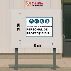 Indicator Trebuie purtat echipamentul personal de protectie EIP, Sticker autocolant - Img 2