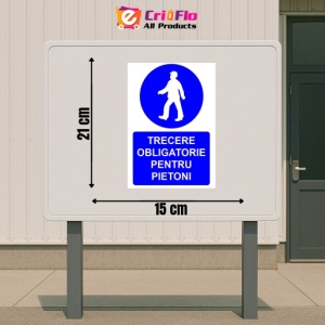Indicator Trecere obligatorie pentru pietoni indicator de obligativitate, Sticker autocolant - Img 2