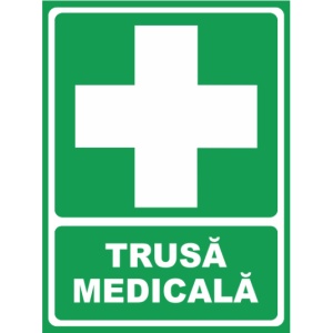 Indicator Trusa medicala, Sticker autocolant