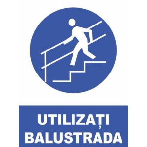 Indicator Utilizati balustrada, Sticker autocolant