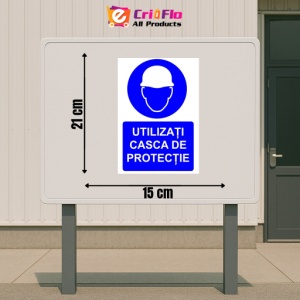 Indicator Utilizati casca de protectie indicator de obligativitate, Sticker autocolant - Img 2