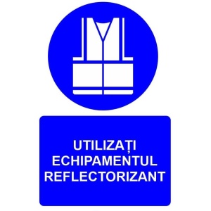 Indicator Utilizati echipamentul reflectorizant indicator de obligativitate, Sticker autocolant