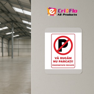 Indicator Va rugam nu parcati proprietate privata, Sticker autocolant - Img 4
