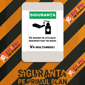 Indicator Va rugam sa utilizati dezinfectant, Sticker autocolant - Img 3