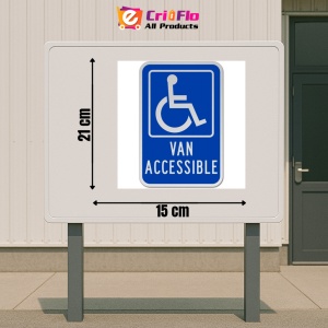 Indicator Van Accessible Parking Sign, Sticker autocolant - Img 2