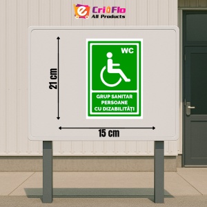 Indicator Verde grup sanitar persoane cu dizabilitati, Sticker autocolant - Img 2