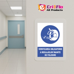 Indicator Verificarea obligatorie a reglajelor inainte de folosire, Sticker autocolant - Img 5