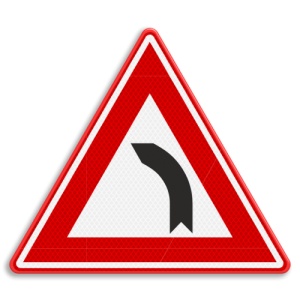 Indicator Viraj de avertizare la stanga, Sticker autocolant