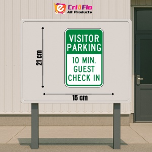 Indicator Visitor Parking 10 Min Guest Check In Sign, Sticker autocolant - Img 2