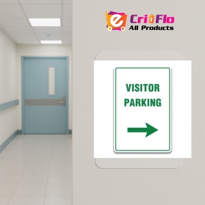 Indicator VISITOR PARKING RIGHT SIGN, Sticker autocolant - Img 5