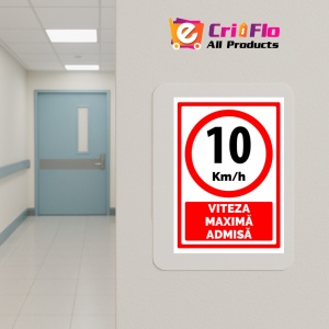 Indicator Viteza maxima admisa 5 km la ora, Sticker autocolant - Img 5