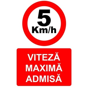 Indicator Viteza maxima admisa indicator de interzicere, Sticker autocolant