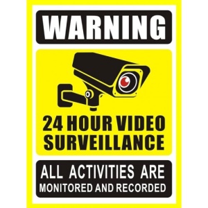Indicator Warning 24 hour video surveillance, Sticker autocolant