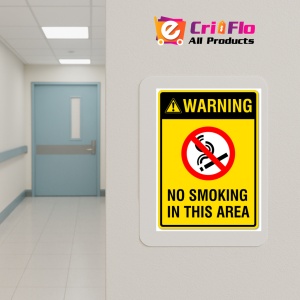 Indicator Warning no smoking in this area, Sticker autocolant - Img 5