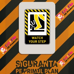 Indicator Watch Your Step Signs, Sticker autocolant - Img 3
