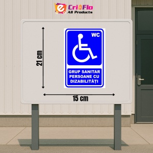 Indicator WC pentru persoane cu dizabilitati, Sticker autocolant - Img 2