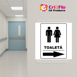 Indicator Wc pentru toaleta cu sageata spre dreapta, Sticker autocolant - Img 5