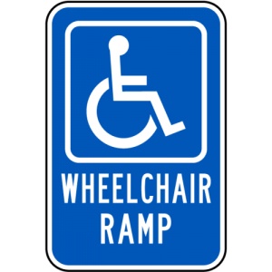 ⚠️ INDICATOARE 🛑 Indicator Wheelchair Ramp Sign, Sticker autocolant ️