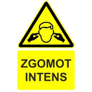Indicator Zgomot intens indicator de avertizare, Sticker autocolant