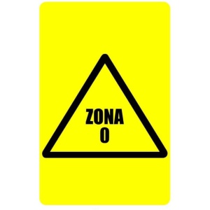 Indicator Zona 0 indicator de avertizare, Sticker autocolant