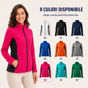 Jacheta Bluza Fleece dama cu fermoar Frosty 528, 220 g/m², antipilling, croiala cambrata, 9 culori, XS-3XL - Img 10