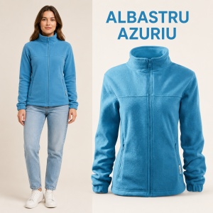 Jachetă Fleece Damă Tip Bluză Hanorac cu Fermoar, Călduroasă și Cambrată – Jacket 504 - Img 12