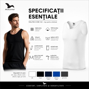 Maiou Bărbat Premium din Bumbac, Maieu Sport și Casual, Tricou Fără Mâneci pentru Vară, Sală și Timp Liber, Respirabil, Lejer, Mărimi S–2XL, 5 Culori - Img 5