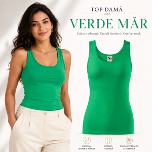 Maiou damă Malfini Triumph 136, top casual / tricou fără mâneci, 95% bumbac, XS–2XL, 16 culori - Img 23