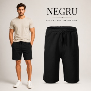 Pantaloni Scurți Bărbați Casual, Lejeri din Bumbac cu Talie Elastică – Comfy 611 - Img 14