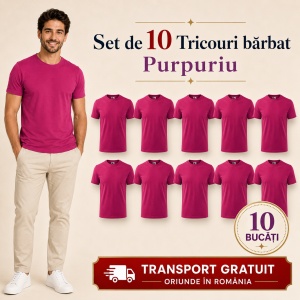 Set 10 Tricouri Bărbat în Aceeași Nuanță, Malfini, 100% Bumbac, 145 g/m², Guler Rotund, 26 Culori, Mărimi S–3XL - Img 34