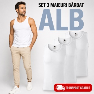Set 3 Maiouri Bărbat 100% Bumbac, Maieu Sport și Casual, Tricou Fără Mâneci, Lejer și Respirabil, S–2XL, 5 Culori - Img 10