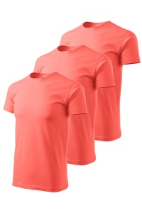 Set 3 tricouri de culoare coral
