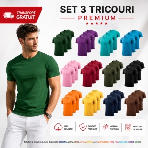 Set 3 tricouri barbati Marimi Mari
