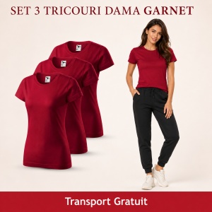 Set 3 tricouri damă, bumbac 100% | 35 de culori disponibile - 134 - Img 22