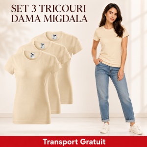 Set 3 tricouri damă, bumbac 100% | 35 de culori disponibile - 134 - Img 32