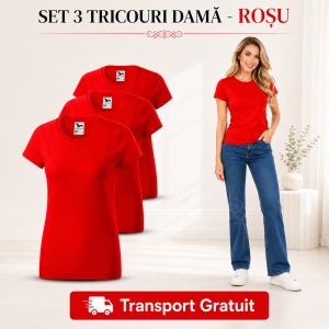 Set 3 tricouri damă, bumbac 100% | 35 de culori disponibile - 134 - Img 42