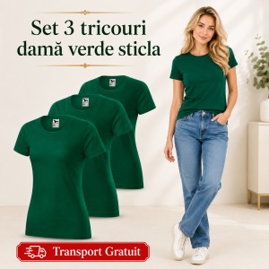Set 3 tricouri damă, bumbac 100% | 35 de culori disponibile - 134 - Img 52