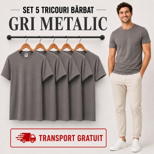 Set 5 tricouri bărbat Malfini Basic Clasic, 100% bumbac, regular fit, 48 culori, mărimi XS–5XL - Img 28