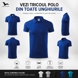 Set 5 tricouri POLO bărbați ,100% bumbac - 202 - Img 9