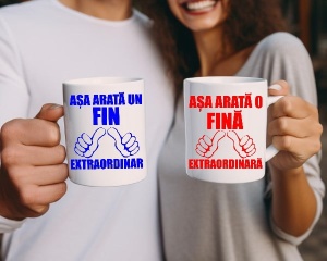 Set cadou 2 cani personalizate pentru Fini: Asa arata un fin fina extraordinara! - Img 2