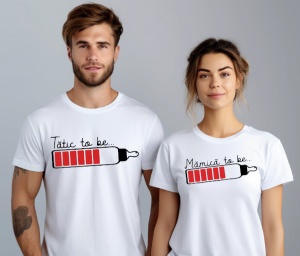 Set doua tricouri personalizate pentru viitori parinti Mamica Tatic to be