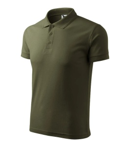 Tricou polo barbati de culoare kaki