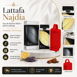 Set parfum Lattafa Najdia 100ml, parfum Arabesc, Barbati, Gentuta cosmetice - Img 10