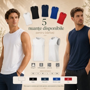 Top sport bărbați / tricou fără mâneci Malfini Breeze 820, 100% poliester, 5 culori - Img 7