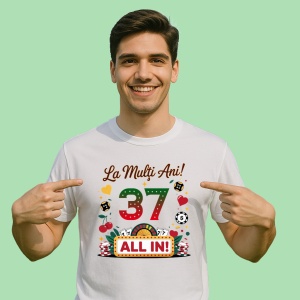 Tricou 37 ani, Cadou Aniversare sarbatorit,