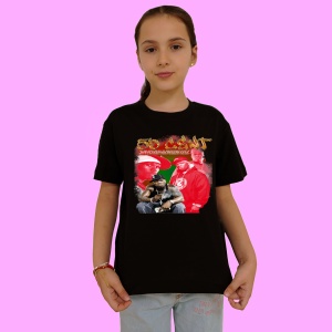 Tricou 50 Cent - Red & Green Style, muzica Hip-Hop / Rap, Dama | Barbat | Copii, Culoare Negru - Img 2