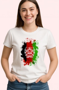 Tricou Afghanistan Steag Splash Art, Copii | Dama | Barbat - Img 4