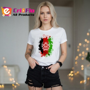 Tricou Afghanistan Steag Splash Art, Copii | Dama | Barbat